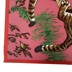 Hermes Silk Scarf les Tigreaux Gavroche Pink Tiger Cub Framed — view 5