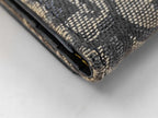 Dior Trifold Wallet Trotter Saddle Lotus Navy Canvas Leather Gold — view 3