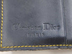Dior Trifold Wallet Trotter Saddle Lotus Navy Canvas Leather Gold — view 7