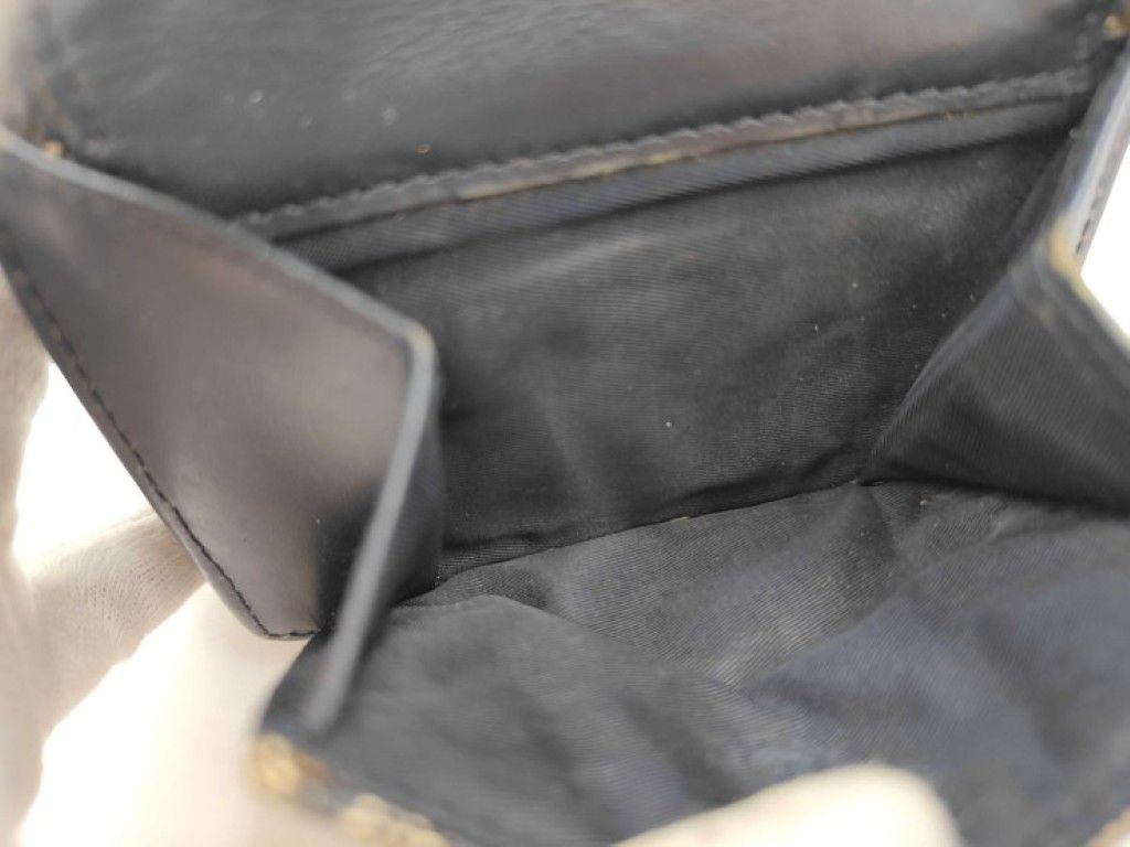 Dior Trifold Wallet Trotter Saddle Lotus Navy Canvas Leather Gold — view 4