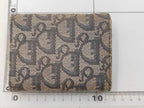 Dior Trifold Wallet Trotter Saddle Lotus Navy Canvas Leather Gold — view 2