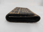 Fendi Trifold Wallet Zucca Pattern Brown Canvas Leather — view 8