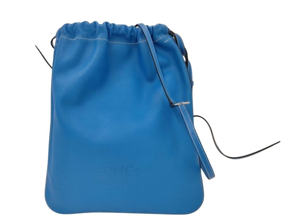 Hermes Shoulder Bag Buridad Blue Zanzibar Evercolor