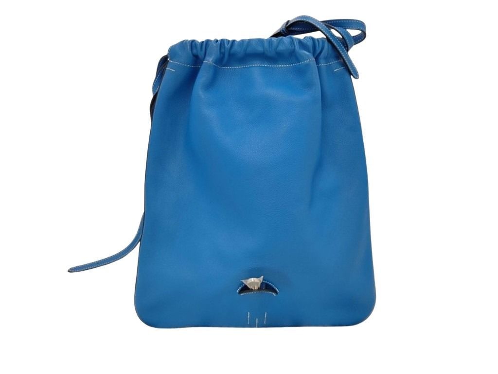 Hermes Shoulder Bag Buridad Blue Zanzibar Evercolor — view 2