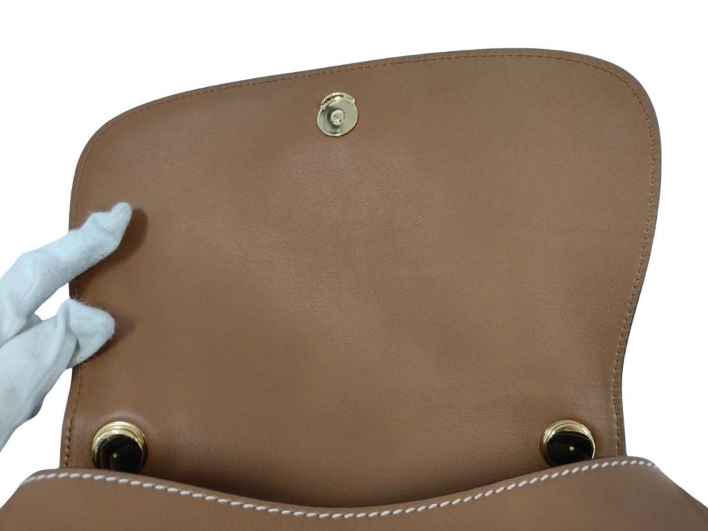 Gucci Blondie Medium Top Handle Brown Leather 2-Way Shoulder Bag Gold — view 7