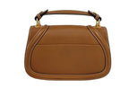 Gucci Blondie Medium Top Handle Brown Leather 2-Way Shoulder Bag Gold — view 2