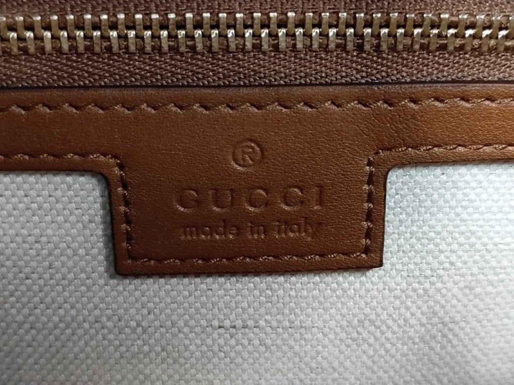 Gucci Blondie Medium Top Handle Brown Leather 2-Way Shoulder Bag Gold — view 8