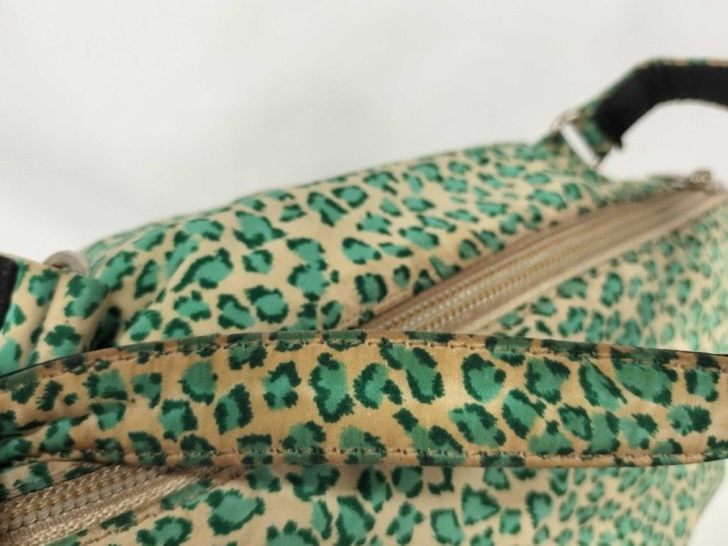 Bottega Veneta Tote Bag Green Canvas Leopard Print — view 4