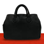Bottega Veneta Intrecciato Leather Tote Boston Bag Black
