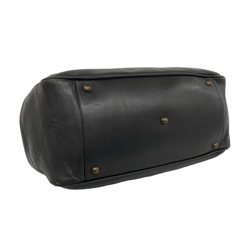 Bottega Veneta Intrecciato Leather Tote Boston Bag Black — view 7