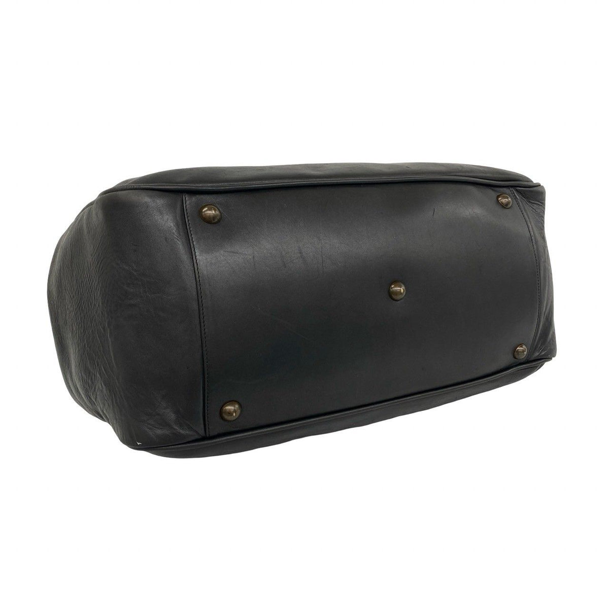 Bottega Veneta Intrecciato Leather Tote Boston Bag Black — view 7
