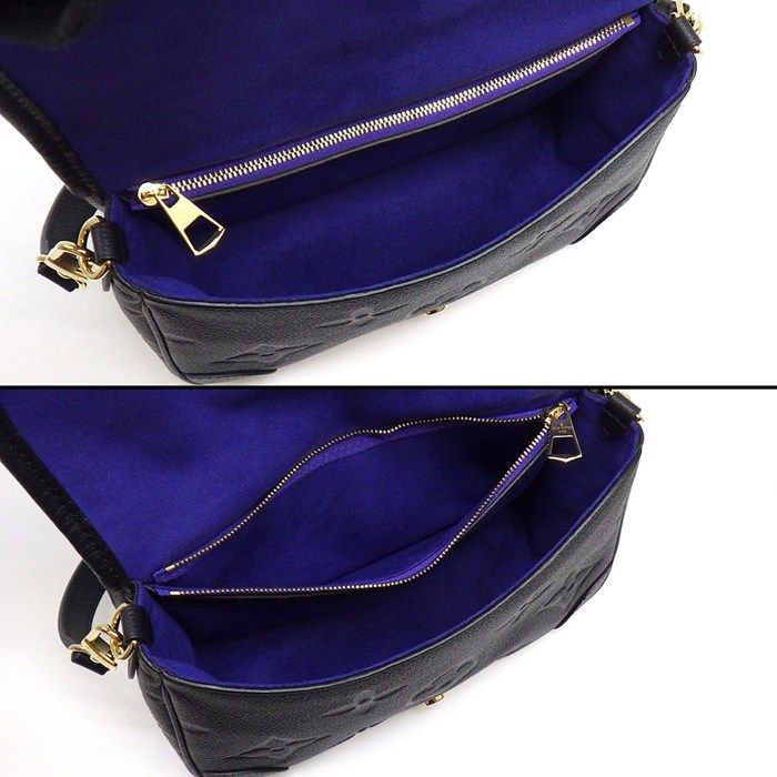 Louis Vuitton Shoulder Bag Diane Black Monogram Empreinte Leather Gold — view 5
