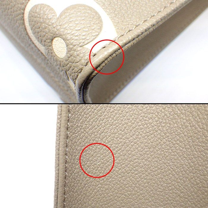 Louis Vuitton Tote Bag On The Go PM Tourterelle Cream Bicolor Monogram Empreinte — view 8