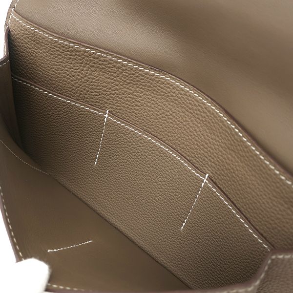 Hermes Wallet Dogon Duo GM Togo Etoupe Silver Greige — view 8