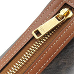 Celine Shoulder Bag Small Eloise Canvas Leather Tan Gold Brown Triomphe — view 7