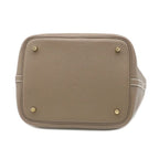 Hermes Handbag Picotin Lock MM 22 Taurillon Clemence Etoupe Gold Greige — view 4