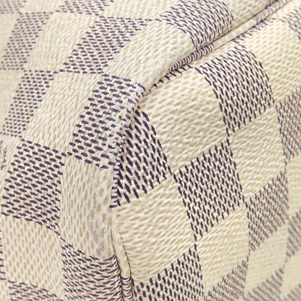 Louis Vuitton Tote Bag Neverfull MM Damier Azur Canvas Gold Beige Vintage — view 4