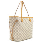 Louis Vuitton Tote Bag Neverfull MM Damier Azur Canvas Gold Beige Vintage — view 2