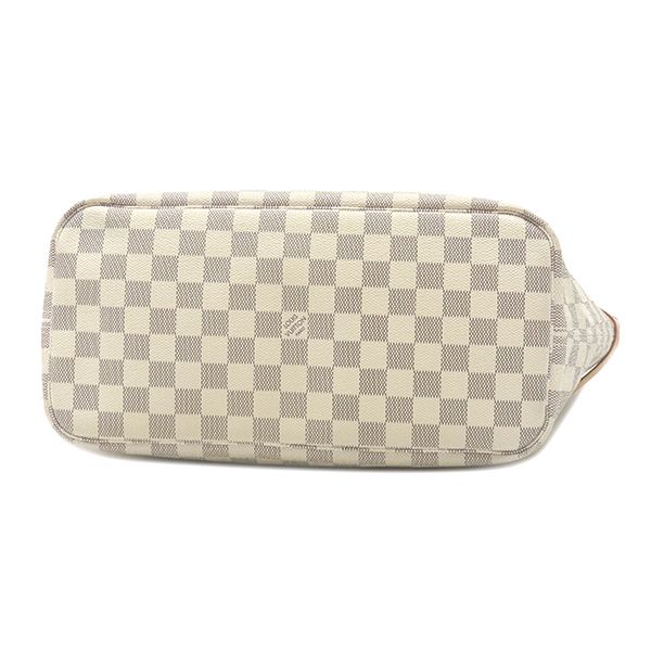 Louis Vuitton Tote Bag Neverfull MM Damier Azur Canvas Gold Beige Vintage — view 3