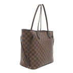 Louis Vuitton Tote Bag Neverfull MM Damier Canvas Cerise Gold Brown Red — view 2