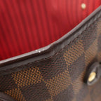 Louis Vuitton Tote Bag Neverfull MM Damier Canvas Cerise Gold Brown Red — view 5