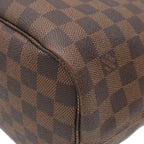 Louis Vuitton Tote Bag Neverfull MM Damier Canvas Cerise Gold Brown Red — view 4