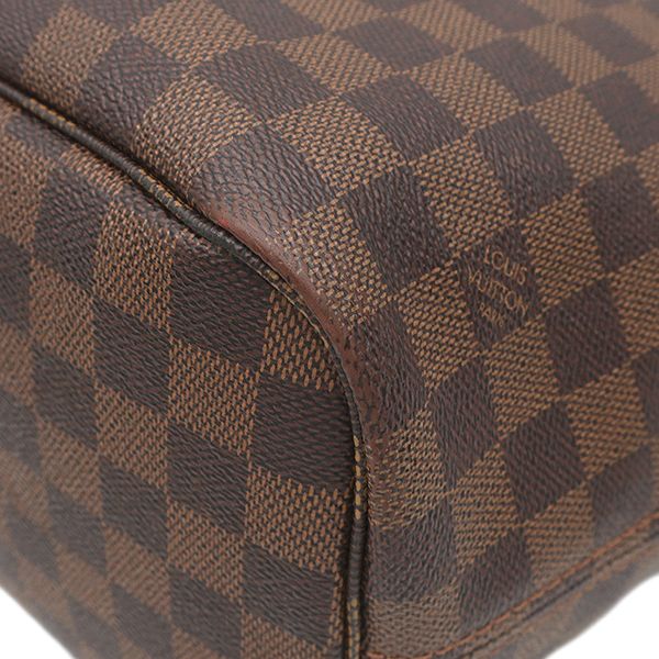 Louis Vuitton Tote Bag Neverfull MM Damier Canvas Cerise Gold Brown Red — view 4