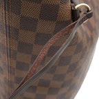 Louis Vuitton Tote Bag Neverfull MM Damier Canvas Cerise Gold Brown Red — view 7