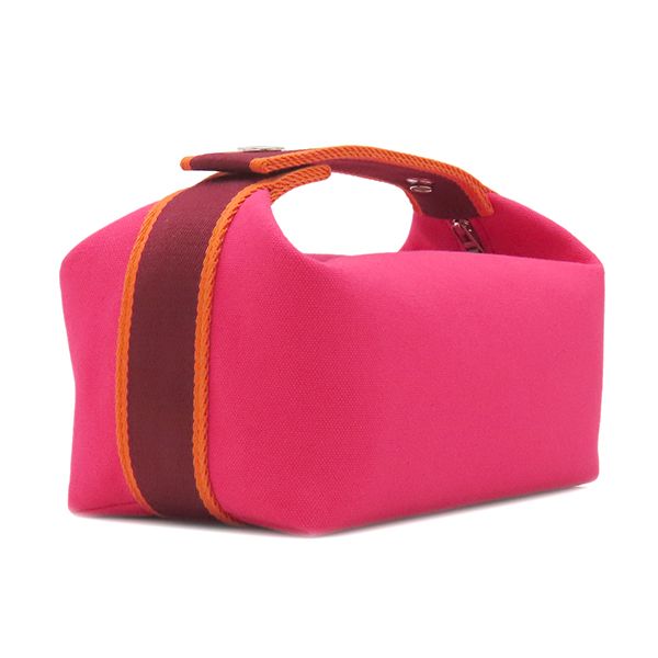Hermes Pouch Brid-a-brac PM Cotton Canvas Hibiscus Silver Vanity H Logo — view 2
