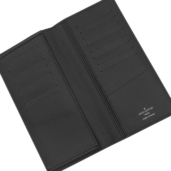Louis Vuitton Wallet Portefeuille Long Taiga Noir Black Bifold No Coin Purse — view 8