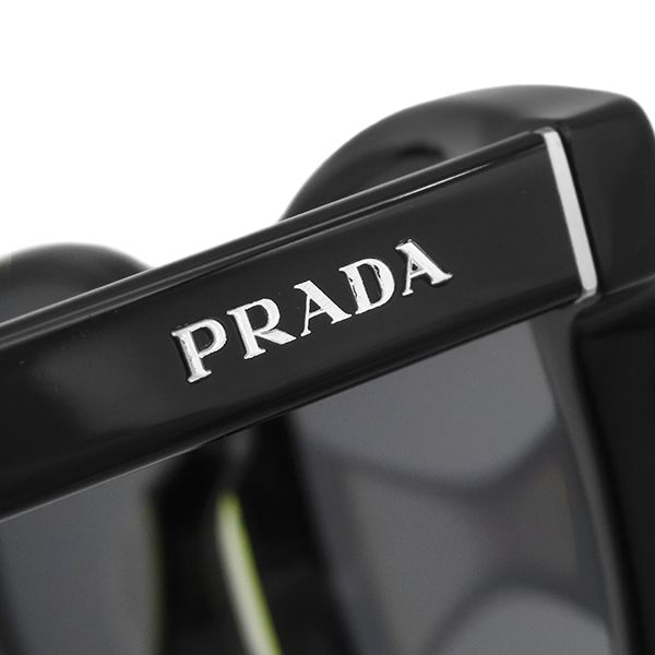 Prada SPR24Q-F Sunglasses 55 16 Acetate Black Silver Wellington Full Rim — view 6