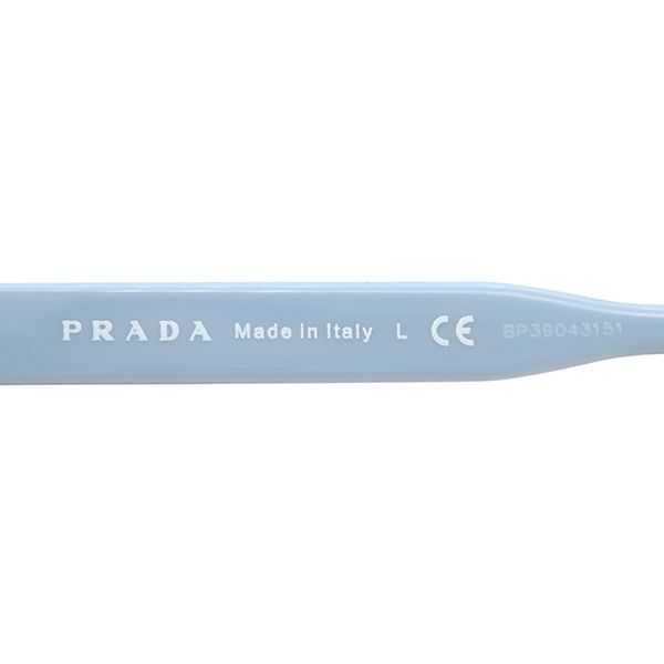 Prada Sunglasses 53 22 Acetate Black Light Blue Marble Silver Oval Shape — view 6