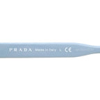 Prada Sunglasses 53 22 Acetate Black Light Blue Marble Silver Oval Shape — view 6