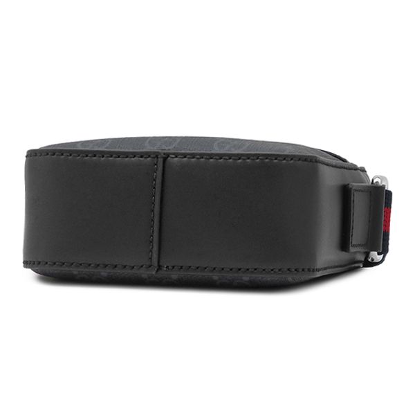 Gucci Shoulder Bag GG Supreme Canvas Leather Black Silver Sherry Line — view 3