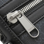Gucci Shoulder Bag GG Supreme Canvas Leather Black Silver Sherry Line — view 5