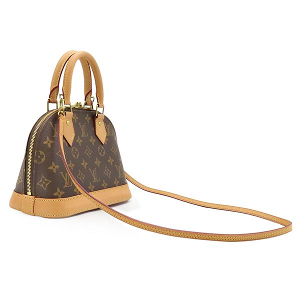 Louis Vuitton 2-Way Bag Alma BB Monogram Canvas Gold Brown Shoulder Handbag — view 2