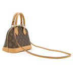 Louis Vuitton 2-Way Bag Alma BB Monogram Canvas Gold Brown Shoulder Handbag — view 2