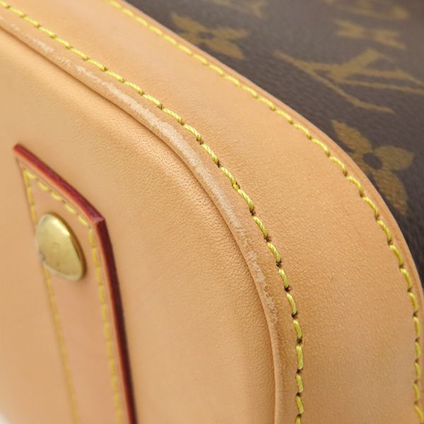 Louis Vuitton 2-Way Bag Alma BB Monogram Canvas Gold Brown Shoulder Handbag — view 4