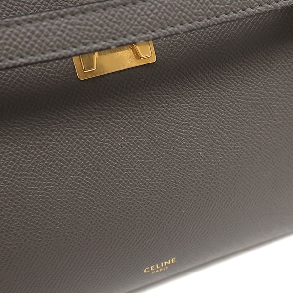 Celine 2-Way Belt Bag Micro Leather Gray Gold — view 8