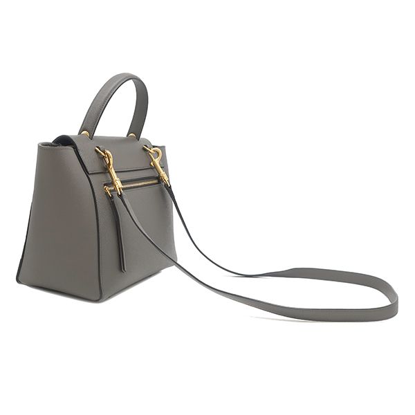 Celine 2-Way Belt Bag Micro Leather Gray Gold — view 2