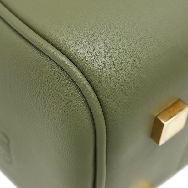 Loewe 2-Way Bag Amazona 19 Square Calfskin Avocado Green Gold Handbag — view 4