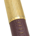 Louis Vuitton Ballpoint Pen Doc Cuir Leather Bordeaux Gold Cap Type Handwriting — view 7