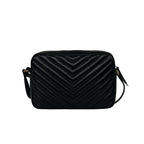 Saint Laurent Paris YSL Logo Leather Tassel Chain Shoulder Bag Black — view 3