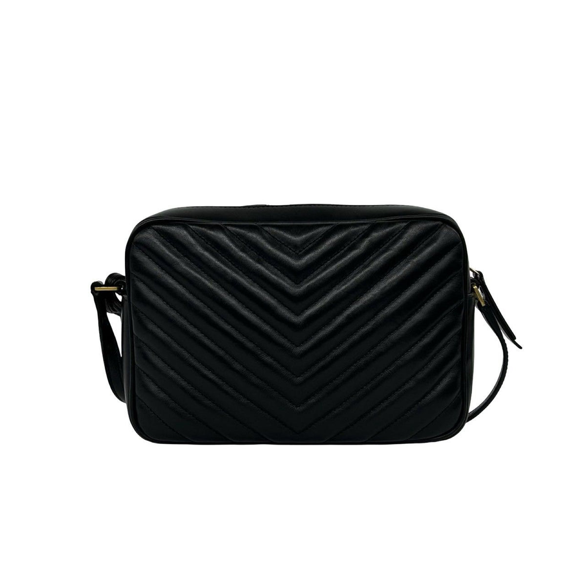 Saint Laurent Paris YSL Logo Leather Tassel Chain Shoulder Bag Black — view 3