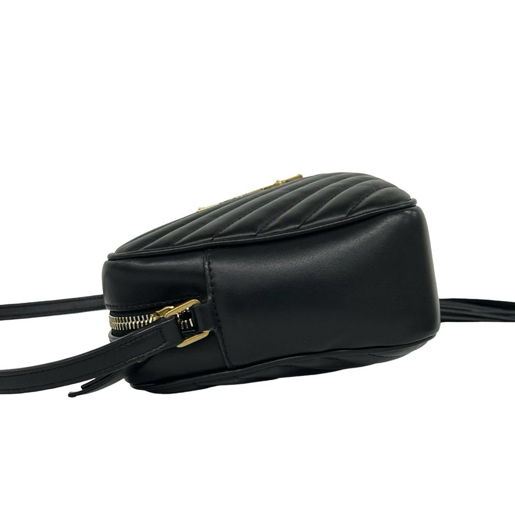 Saint Laurent Paris YSL Logo Leather Tassel Chain Shoulder Bag Black — view 5