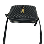 Saint Laurent Paris YSL Logo Leather Tassel Chain Shoulder Bag Black — view 4