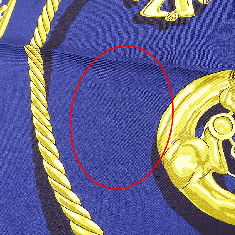 Hermes Scarf Carre 90 les Cavaliers D'or Yellow Golden Knight Silk Navy Large — view 8