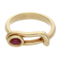 Hermes 18k Yellow Gold Ruby Ring