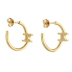 Celine Triomphe Logo Hoop Earrings — view 2