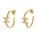 Celine Triomphe Logo Hoop Earrings